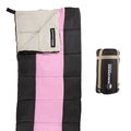 Wakeman Lightweight Kids Sleeping Bag - Carrying Bag Included - For Camping by Outdoors Pink/Black 75-CMP1071